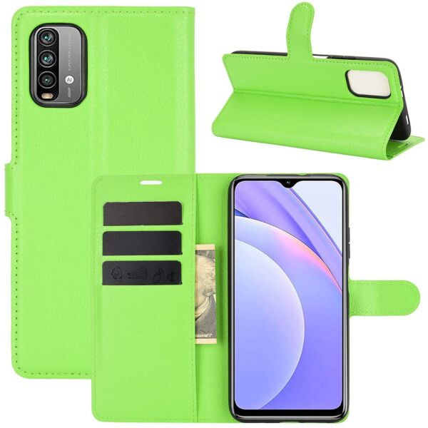 

Чехол-книжка Litchie Wallet для Xiaomi Redmi 9T Green