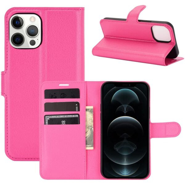 

Чехол-книжка Litchie Wallet для Apple iPhone 12 Pro Max Rose