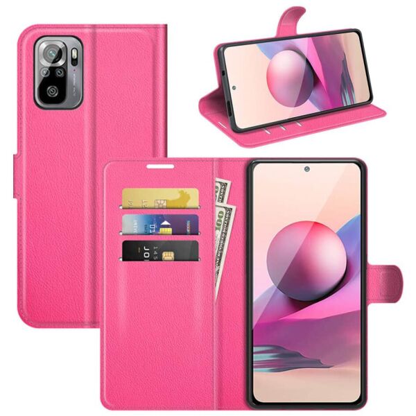 

Чехол-книжка Litchie Wallet для Xiaomi Redmi Note 10 / Note 10S Rose