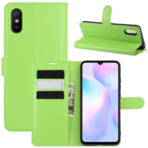 

Чехол-книжка Litchie Wallet для Xiaomi Redmi 9A Green