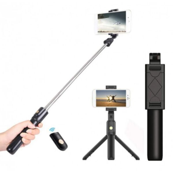 

Трипод для телефона Tripod K07 Селфи-палка с пультом Bluetooth Монопод Черный