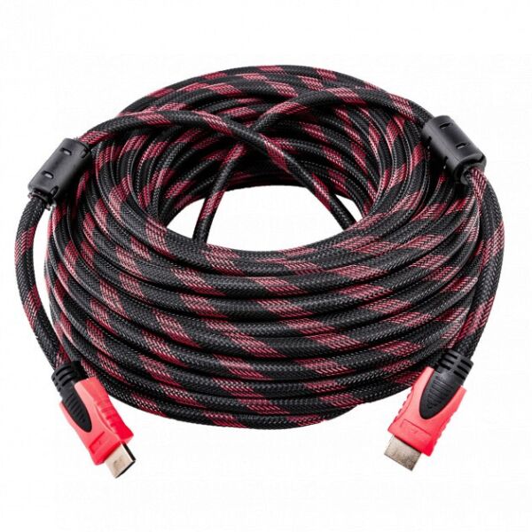 

Кабель синхронизации Delta HDMI-HDMI Шнур в усиленный обмотке 20м Black-Red