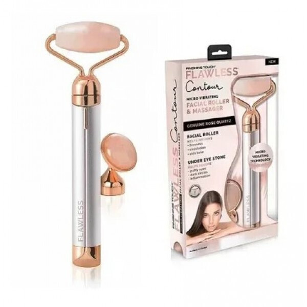 

Массажер роликом для лица Flawless Contour Ролик-массажёр электрический 2 насадки вибромассажер