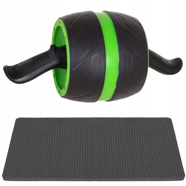 

Колесо для пресса Springos AB Wheel Pro Ролик тренажер для мышц + коврик для коленей Черно-зеленый