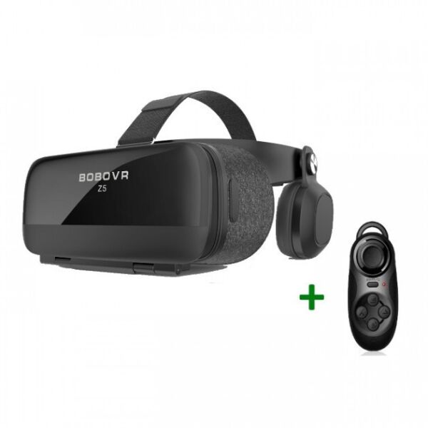

Очки виртуальной реальности BOBO VR Z5 Геймерский шлем с проводными наушниками + пульт Bluetooth (2018) Black