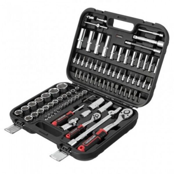 

Набор инструментов 94 ед. STORM, 1/2", 1/4", Сr-V INTERTOOL ET-8094