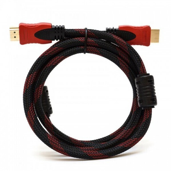 

Кабель синхронизации Delta HDMI-HDMI Шнур в усиленный обмотке 1,5м Black-Red
