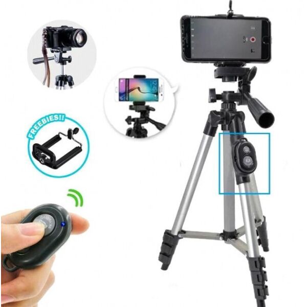 

Штатив с пультом Bluetooth Tripod DK-3888 Трипод для камеры и телефона в чехле