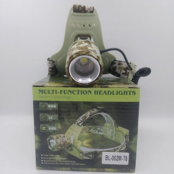

Налобный фонарь BL-002M T6 фонарик 800 Lumen Камуфляж
