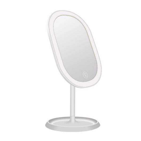 

Зеркало для макияжа Beauty Away Mirror W-37 Косметическое овальное настольное с LED подсветкой White