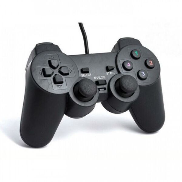 

Джойстик виброционный DJ-208 Гейпад вибро проводной USB для ПК PC GamePad Черный