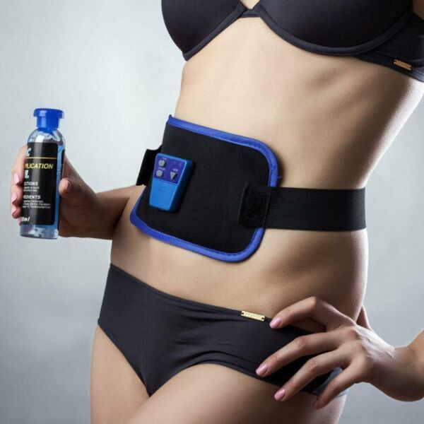 

Пояс массажный Ab Gymnic для тренировки мышц пресса спины ног и рук Black