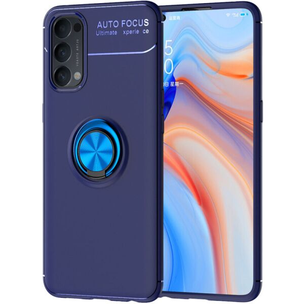 

TPU чехол Deen ColorRing под магнитный держатель (opp) для Oppo Reno 4
