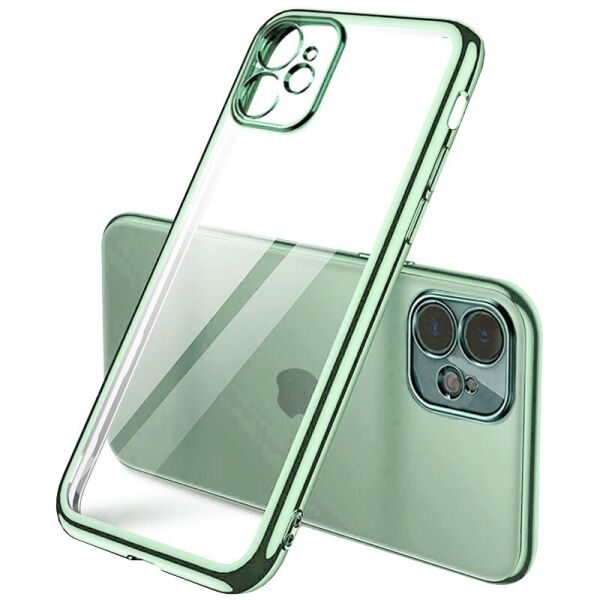 

Прозрачный силиконовый чехол глянцевая окантовка Full Camera для Apple iPhone 11 (6.1")