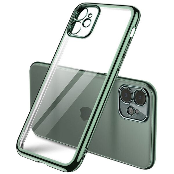

Прозрачный силиконовый чехол глянцевая окантовка Full Camera для Apple iPhone 11 (6.1")
