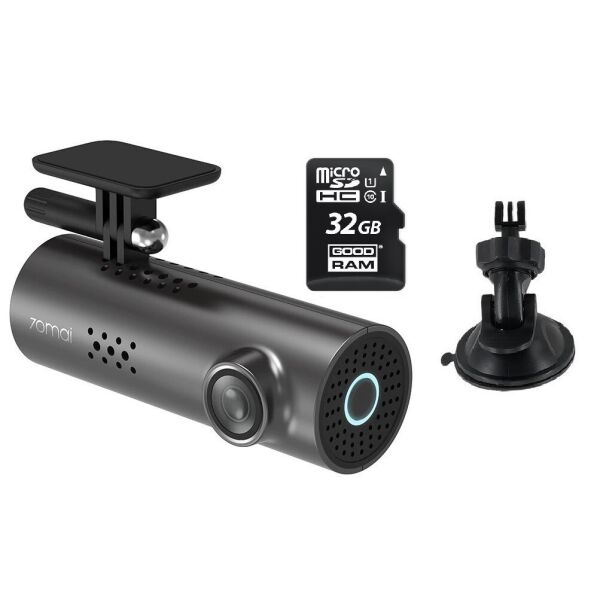 

Автомобильный видеорегистратор 70Mai Smart Dash Cam 1S WiFi DVR (Midrive D06) русское голосовое сопровождение + дополнительное крепление на присоске и MicroSD 32gb UHS-1
