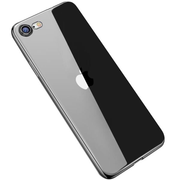 

Прозрачный силиконовый чехол глянцевая окантовка Full Camera для Apple iPhone 7/8/SE(2020) (4.7")