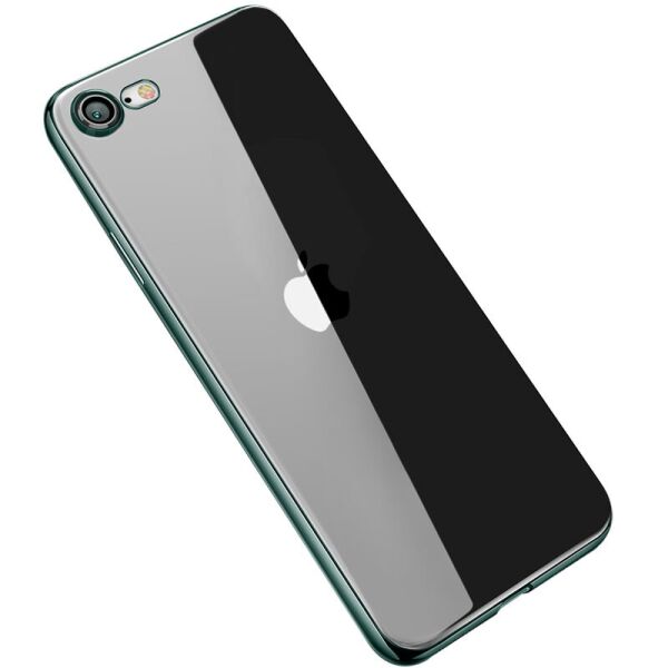 

Прозрачный силиконовый чехол глянцевая окантовка Full Camera для Apple iPhone 7/8/SE(2020) (4.7")
