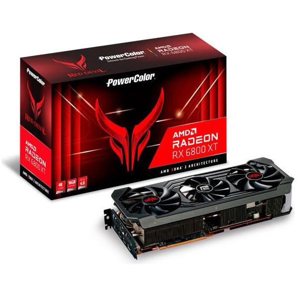 Акція на Видеокарта PowerColor Radeon RX 6800 XT 16 GB Red Devil (AXRX 6800XT 16GBD6_3DHE/OC) від Allo UA