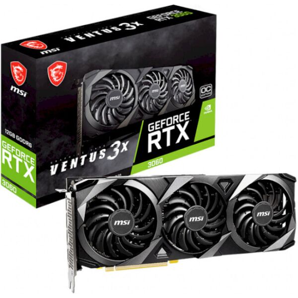 

Видеокарта MSI GeForce RTX 3060 VENTUS 3X 12G OC LHR