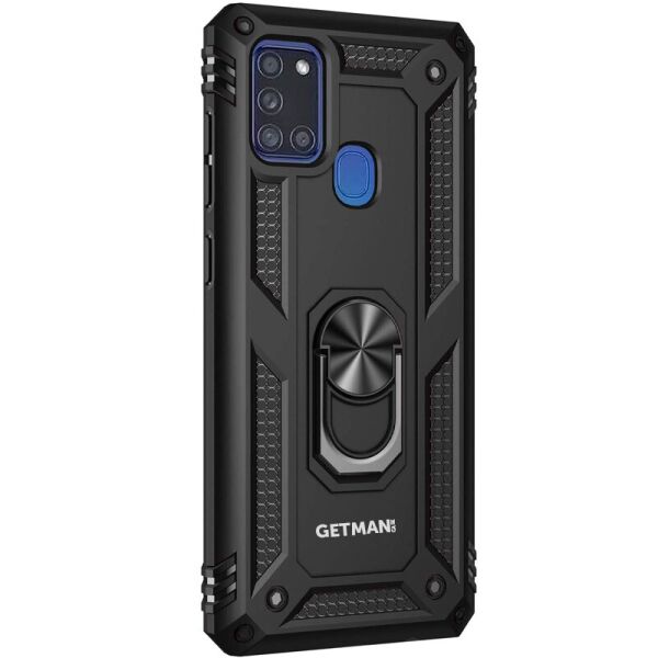 

Ударопрочный чехол GETMAN Serge Ring for Magnet для Samsung Galaxy A21s