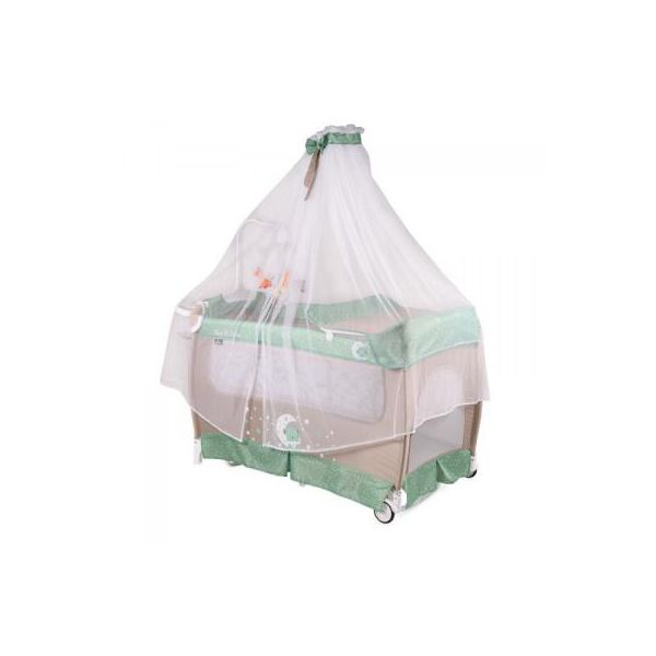 

Детский манеж Bertoni/Lorelli SLEEP'N DREAM ROCKER с балдахином (green/beige)