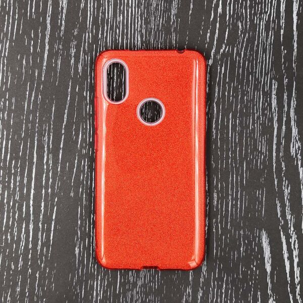 

Чехол накладка для Xiaomi Redmi S2 силиконовый, Remax Case GLITTER, красный