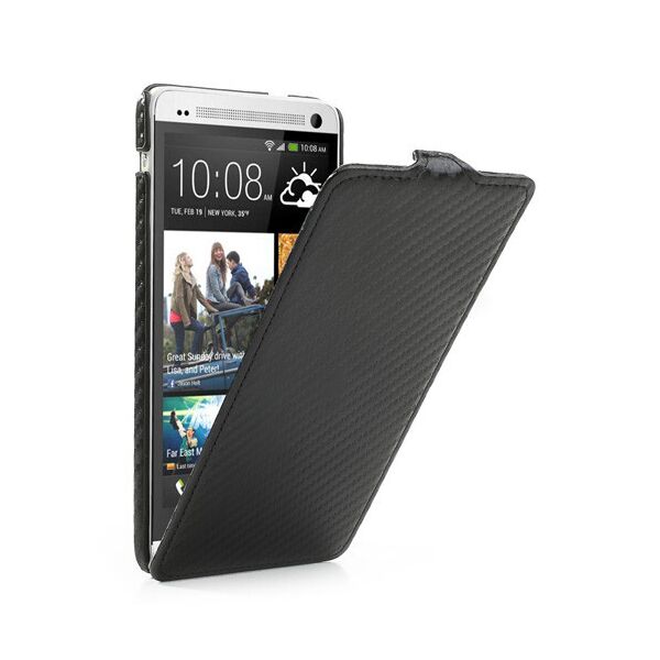 

Чехол HTC ONE MAX вертикальный флип, карбон
