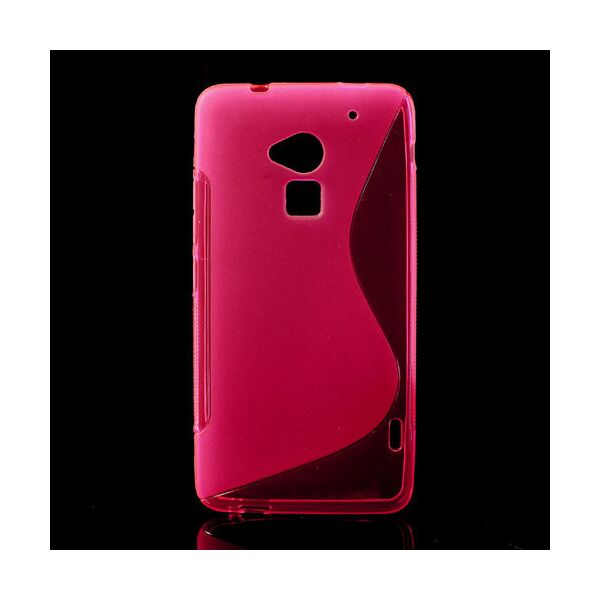 

Чехол силиконовый S формы на HTC ONE MAX, розовый
