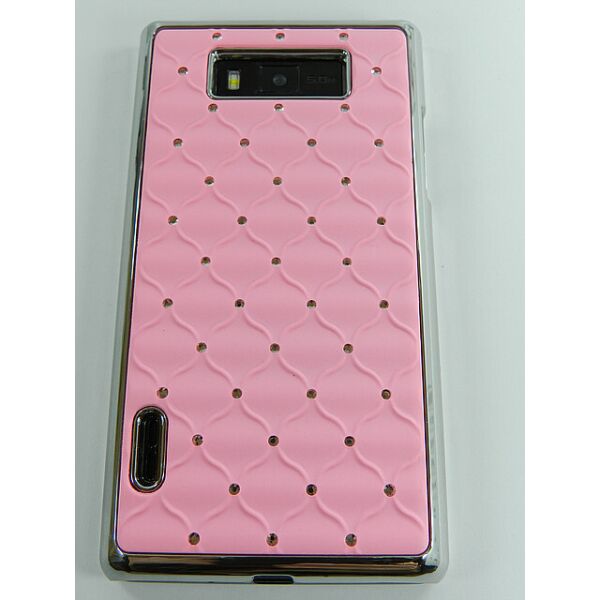 

Чехол накладка Star Dust с камнями для LG L7 P700 P705, розовый пластик РАСПРОДАЖА!!!