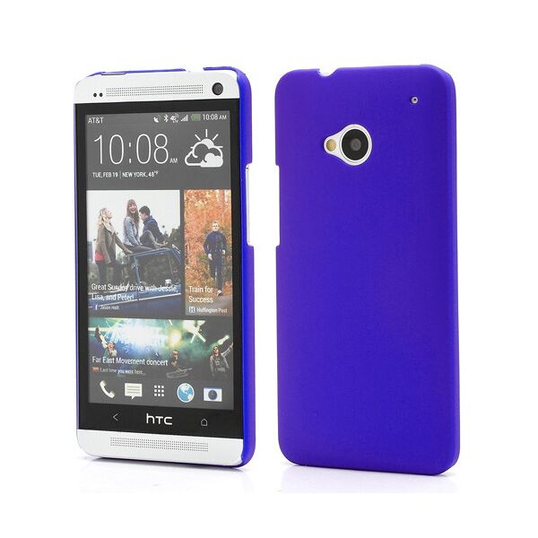 

Чехол пластиковый матовый на HTC One M7 801e, синий