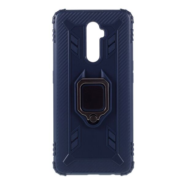 

Чехол накладка для Realme X2 Pro RMX1931 противоударный с магнитным кольцом, Shell, Синий