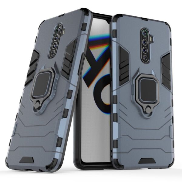 

Чехол накладка для Oppo Reno Ace противоударный силикон и пластик, Robot Case, Синий