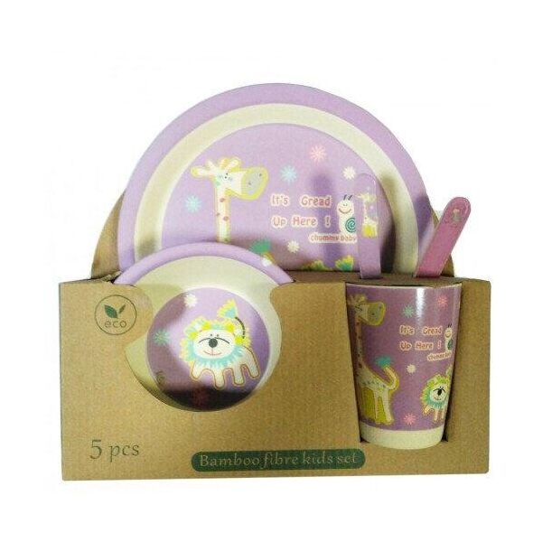 

Набор детской бамбуковой посуды Eco Bamboo 5 предметов MH-2772 фиолетовый