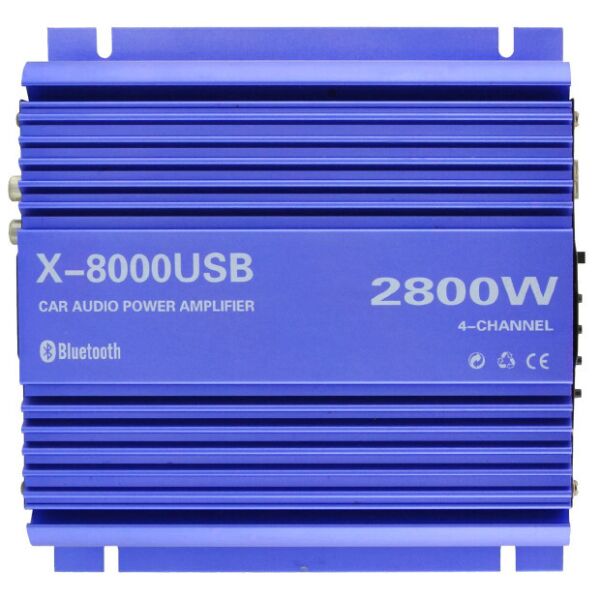 

Усилитель звука автомобильный 4-канальный UKC X-8000USB 4835