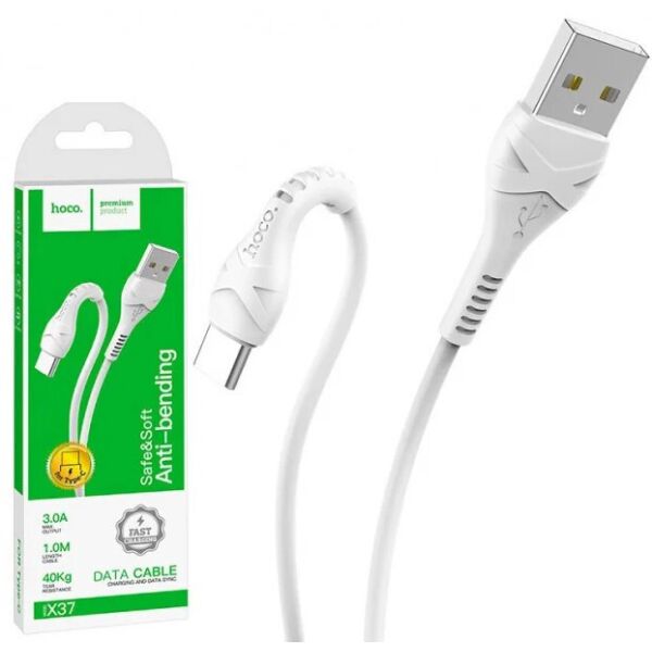 

Кабель, шнур USB Type-C HOCO X37 7083, 1 м, белый