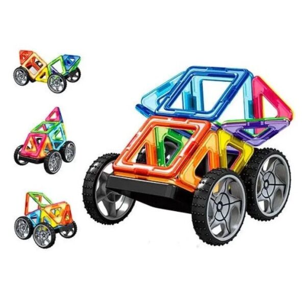 

Магнитный конструктор 3D машинка, MHZ LT3001 пластиковый, 32 детали