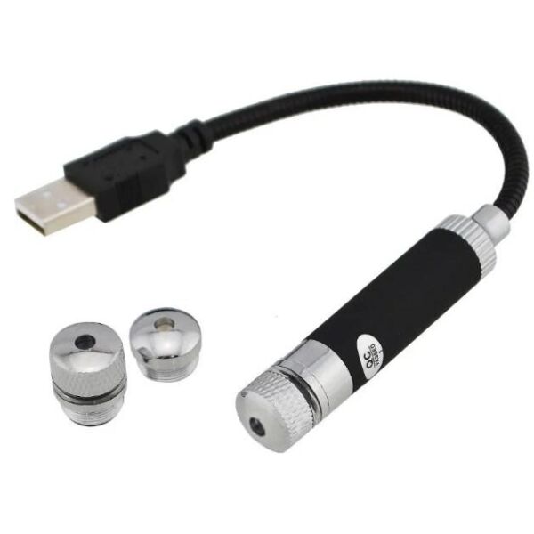 

Лазерная указка с насадками UKC SN-R12USB, красный свет