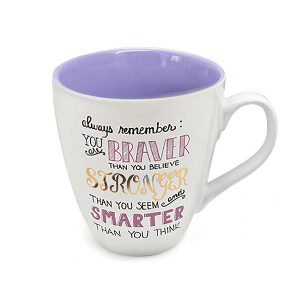 

Чашка керамическая Stenson "Braver Stronger Smarter", 550 мл