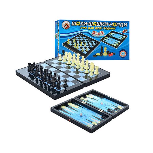 

Набор игр шахматы, шашки, нарды MC 1178/8899