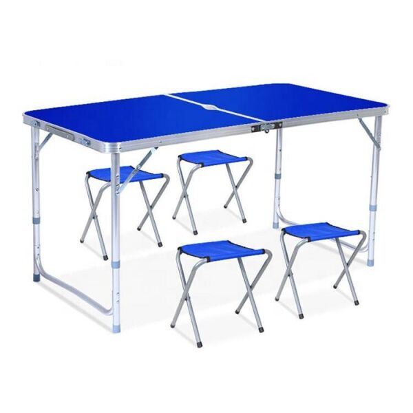 

Стол для пикника раскладной Folding Table, 4 стула, синий