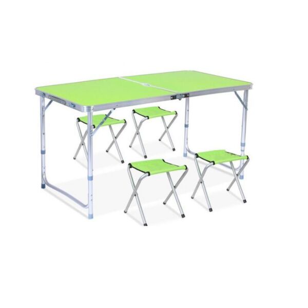 

Стол для пикника раскладной Folding Table, 4 стула, зеленый