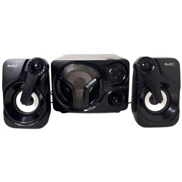 

Колонки, акустика для компьютера Music D.J. SP-60 LED-подсветка, USB, черные