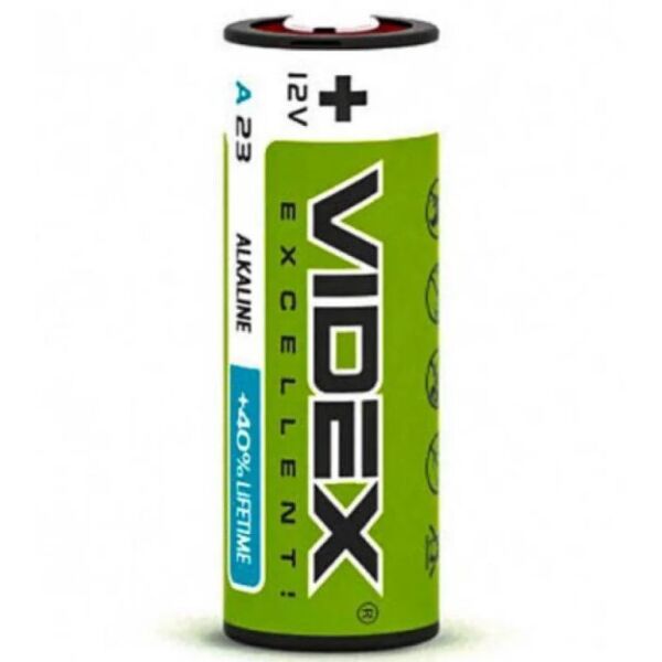 

Щелочкая батарейка A23 12V Videx, 55 mAh, 1 шт