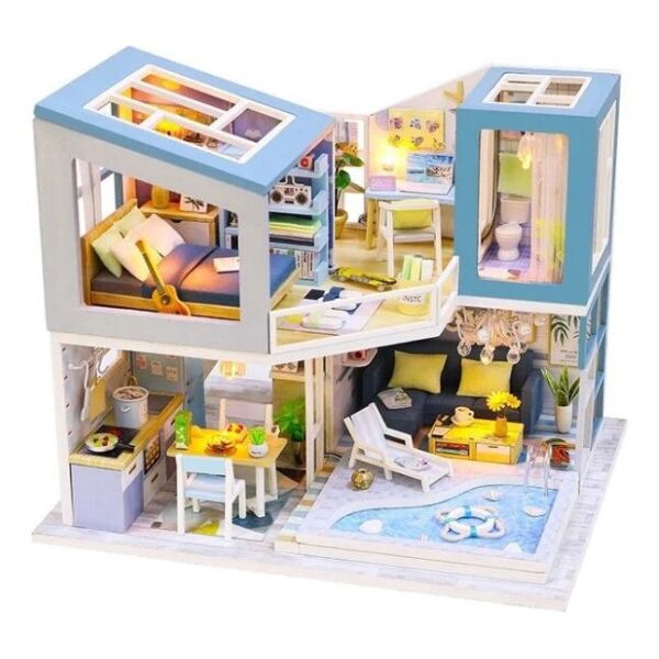 

Интерьерный конструктор для творчества DIY mini house MD 2506 М910 с подсветкой