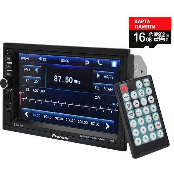 

Автомагнитола 2 DIN MP5 Pioneer 7020G GPS + AV Bluetooth + Карта 16GB