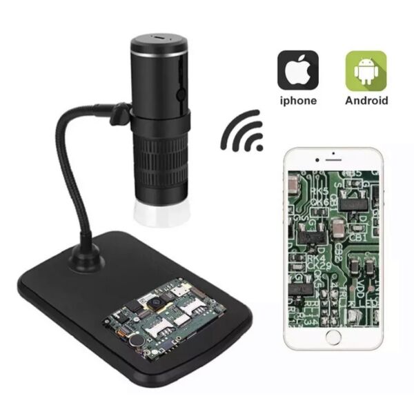 

Беспроводной WIFI Микроскоп для телефона Kerui F210 1000X Zoom Черный