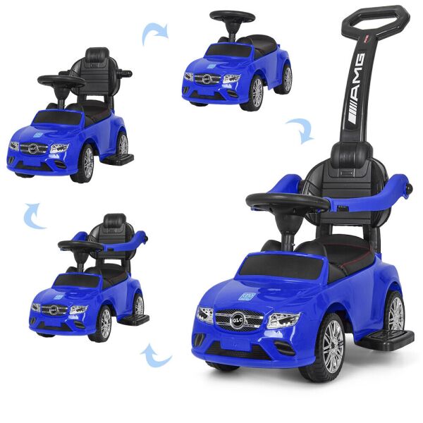 

Каталка - толокар с родительской ручкой Bambi AMG СИНЯЯ арт. 3902L-4