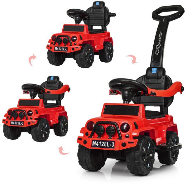 

Каталка - толокар с родительской ручкой Bambi Sport КРАСНАЯ арт. 4128L-3