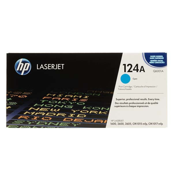 

Оригинальный картридж HP 124A (Q6001A) Cyan для принтера HP Color LaserJet 1600/2600/2605/CM1015/1017